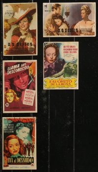 8h0403 LOT OF 5 BETTE DAVIS SPANISH HERALDS 1940s-1950s cool different images!