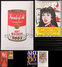 8h0515 LOT OF 6 UNFOLDED MISCELLANEOUS AUCTION POSTERS 1990s-2000s a variety of cool images!