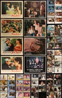 8h0134 LOT OF 63 LOBBY CARDS 1960s-1980s mostly incomplete sets from a variety of movies!