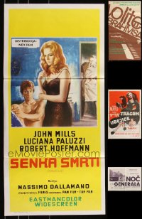 8h0270 LOT OF 5 FOLDED YUGOSLAVIAN POSTERS 1950s-1960s great images from a variety of movies!