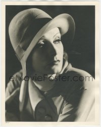 8m0246 GRETA GARBO deluxe 11x14 RE-STRIKE still 1970s w/hat over black background by Edward Weston!