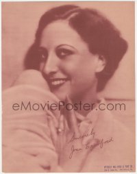 8m0265 JOAN CRAWFORD 11x14 still 1930s smiling portrait of the leading lady with facsimile signature!