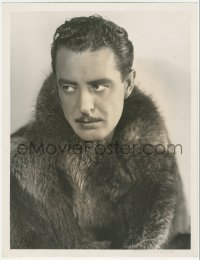 8m0267 JOHN GILBERT deluxe 10x13 still 1929 MGM studio portrait in fur coat by Ruth Harriet Louise!