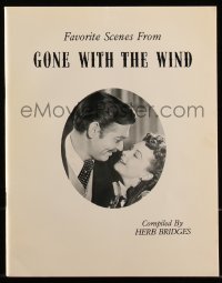 8m1021 GONE WITH THE WIND signed softcover book 1981 by author Herb Bridges, w/handwritten letter!