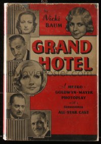 8m0890 GRAND HOTEL Grosset & Dunlap movie edition hardcover book 1931 sensational MGM all-star cast!