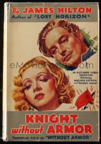 8m0909 KNIGHT WITHOUT ARMOR Grosset & Dunlap movie edition hardcover book 1937 Dietrich, James Hilton