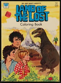 8m1036 LAND OF THE LOST softcover book 1974 Sid & Marty Krofft dinosaur show, cool coloring book!