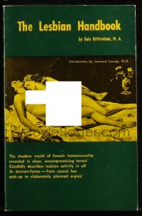 8m1121 LESBIAN HANDBOOK paperback book 1966 female homosexuality, sexy nude image on the cover!