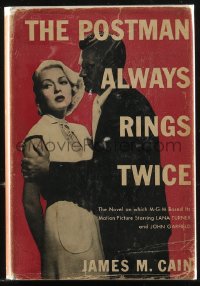 8m0948 POSTMAN ALWAYS RINGS TWICE Grosset & Dunlap movie edition hardcover book 1946 Lana Turner!