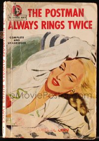 8m1174 POSTMAN ALWAYS RINGS TWICE paperback book 1947 the novel by James M. Cain, sexy cover art!