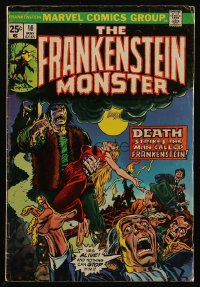 8m0154 FRANKENSTEIN #10 comic book May 1974 Death Strikes the Man Called Frankenstein!