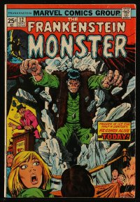 8m0156 FRANKENSTEIN #12 comic book September 1974 he comes alive today, Ron Wilson & Ernie Chan art!