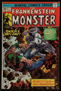 8m0160 FRANKENSTEIN #17 comic book July 1975 Ed Hannigan & Dan Adkins art, Phoenix Aflame!