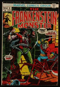 8m0150 FRANKENSTEIN #6 comic book October 1973 The Frankenstein Monster, Marvel Comics!