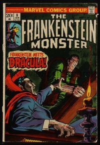 8m0152 FRANKENSTEIN #8 comic book January 1974 The Frankenstein Monster, Frankenstein Meets Dracula!