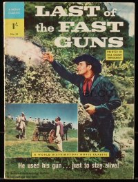 8m0089 LAST OF THE FAST GUNS #54 English comic book 1958 English version of Dell Four Color #925!