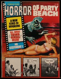 8m0509 HORROR OF PARTY BEACH vol 1 no 1 magazine 1964 Famous Films issue presented in fumetti style!