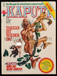 8m0523 KAPUTT Italian magazine 1977 G. Vizner art of old man as Tarzan + naked blonde Jane!