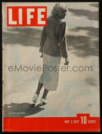 8m0733 LIFE magazine May 3, 1937 Jean Harlow in Hollywood, cover photo by Martin Munkasci!