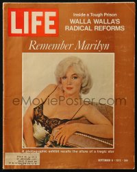 8m0744 LIFE magazine September 8, 1972 Marilyn Monroe, photo exhibit of the tragic star!