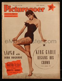 8m0819 PICTUREGOER English magazine July 23, 1955 sexy Brigitte Bardot, Clark Gable King of Heroes!