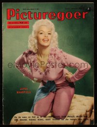 8m0823 PICTUREGOER English magazine March 16, 1957 great cover portrait of sexy Jayne Mansfield!