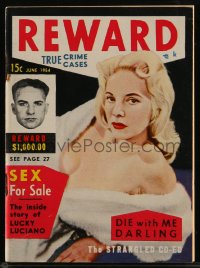 8m0604 REWARD: TRUE CRIME CASES digest magazine Jun 1954 Die with Me Darling, Strangled Co-Ed!