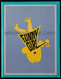 8m0364 FUNNY GIRL souvenir program book 1969 Barbra Streisand, Omar Sharif, William Wyler!