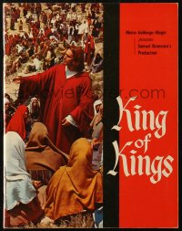 8m0379 KING OF KINGS souvenir program book 1961 Nicholas Ray, Jeffrey Hunter as Jesus!