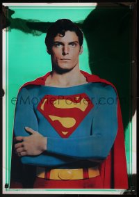 8p0199 SUPERMAN group of 2 foil 21x30 commercial posters 1978 Christopher Reeve, top cast!