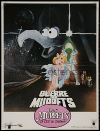 8p0372 MUPPETS GO HOLLYWOOD French 23x31 1980 Jim Henson, completely different Star Wars parody art!