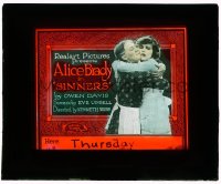 8r0213 SINNERS glass slide 1920 repentant Alice Brady hugs her forgiving mother!