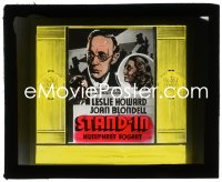 8r0214 STAND-IN glass slide 1937 Leslie Howard, Joan Blondell & Humphrey Bogart pictured!