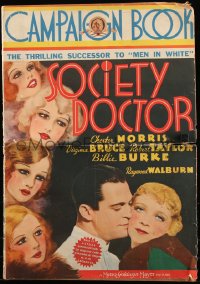 8r0630 SOCIETY DOCTOR pressbook 1935 Chester Morris, full-color cover & poster images, ultra rare!