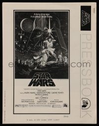 8r0634 STAR WARS 20pg pressbook 1977 George Lucas classic sci-fi epic, lots of newspaper ads!