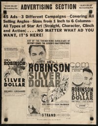 8r0668 SILVER DOLLAR pressbook section 1932 Edward G. Robinson strikes it rich, Bebe Daniels