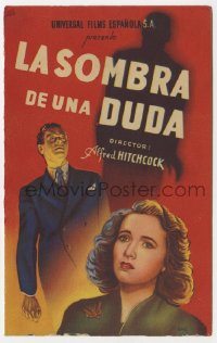 8r0744 SHADOW OF A DOUBT 4pg Spanish herald 1945 Hitchcock,Teresa Wright, Joseph Cotten, Barba art!