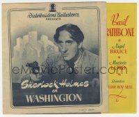 8r0746 SHERLOCK HOLMES IN WASHINGTON 4pg Spanish herald 1948 different images of Basil Rathbone in D.C.!