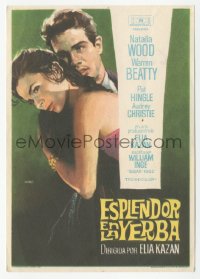 8r1131 SPLENDOR IN THE GRASS Spanish herald 1963 Mac art of Natalie Wood & Warren Beatty, rare!