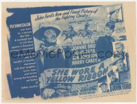 8r0444 SHE WORE A YELLOW RIBBON herald 1949 John Wayne & Joanne Dru, directed by John Ford!