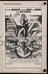 8r0633 SPY WHO LOVED ME pressbook 1977 Bob Peak art of Roger Moore as James Bond & Barbara Bach!