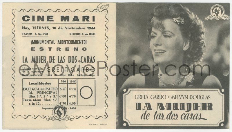 eMoviePoster.com: 8r0758 TWO-FACED WOMAN 4pg Spanish herald 1944 Greta ...