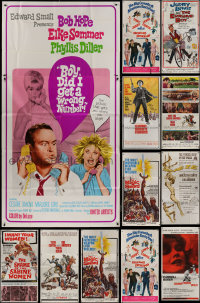 8s0261 LOT OF 12 FOLDED THREE-SHEETS 1960s great images from a variety of different movies!