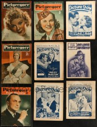 8s0453 LOT OF 13 ENGLISH MOVIE MAGAZINES 1930s-1940s filled with great images & articles!