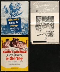 8s0099 LOT OF 3 CUT ABBOTT & COSTELLO PRESSBOOKS 1943-1949 Meet the Killer Boris Karloff & more!