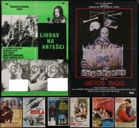 8s0250 LOT OF 13 FOLDED YUGOSLAVIAN POSTERS 1950s-1980s great images from a variety of movies!