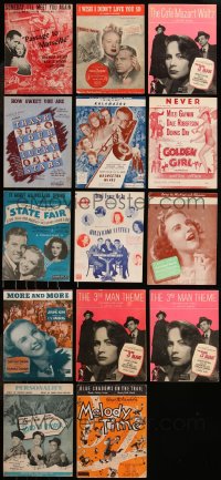 8s0264 LOT OF 14 1940S MOVIE SHEET MUSIC 1940s great songs from a variety of different movies!