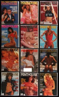 8s0557 LOT OF 12 PENTHOUSE 1985 MAGAZINES 1985 filled with sexy images & great articles!