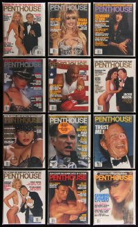 8s0558 LOT OF 12 PENTHOUSE 1992 MAGAZINES 1992 filled with sexy images & great articles!