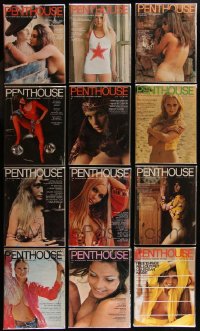 8s0555 LOT OF 12 PENTHOUSE 1970 MAGAZINES 1970 filled with sexy images & great articles!